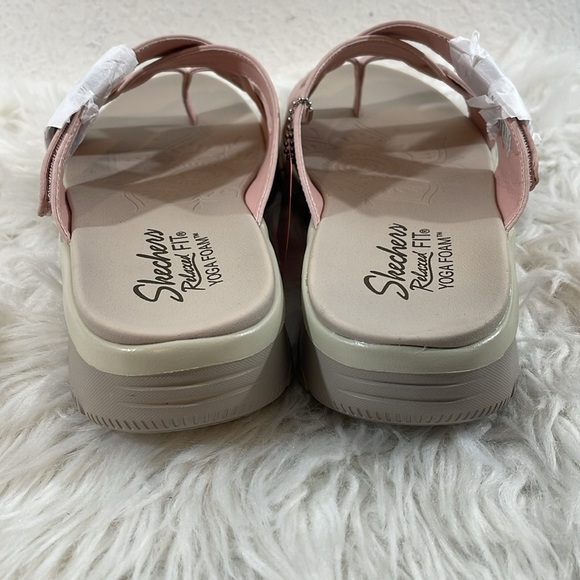 SKECHERS Women’s US 9.5W Easy Going Adjustable Vegan Sandals Blush Relaxed Fit - Picture 5 of 12